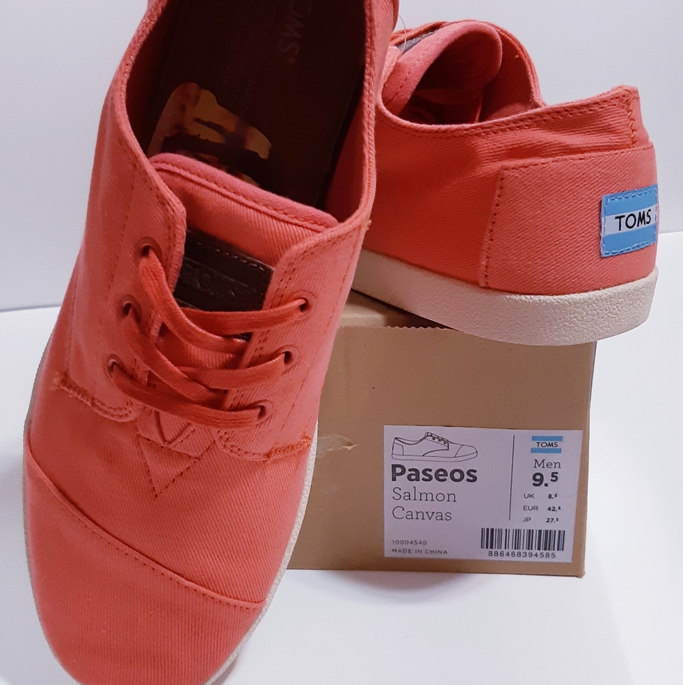 TOMS Paseos Salmon Canvas